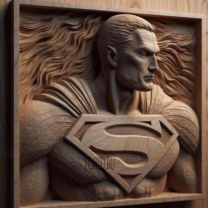 stl Supermanen 1 stl model for CNC